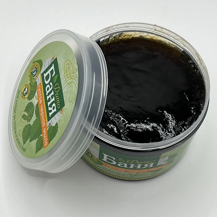 Густое черное мыло Фито Баня для бани, 500 г. Фото3 | bandl