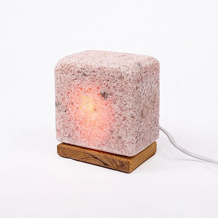 Соляная лампа из соли на деревянной подставке, 4 кг, ассорти. Фото4 | bandl