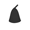 Черная банная шапка из войлока без вышивки. Маленькое фото1 | bandl