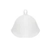 Белая банная шапка из войлока без вышивки. Маленькое фото1 | bandl